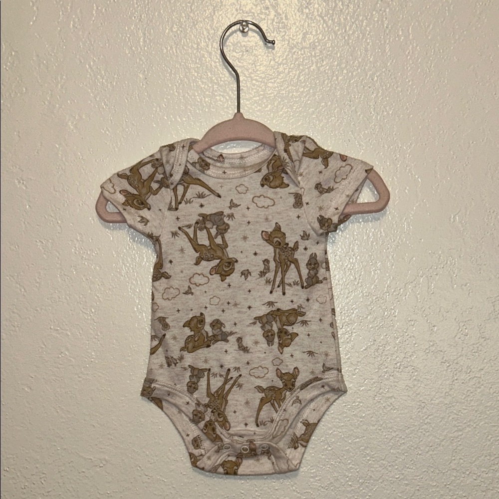 Charming Beige Patterned Kids Bodysuit